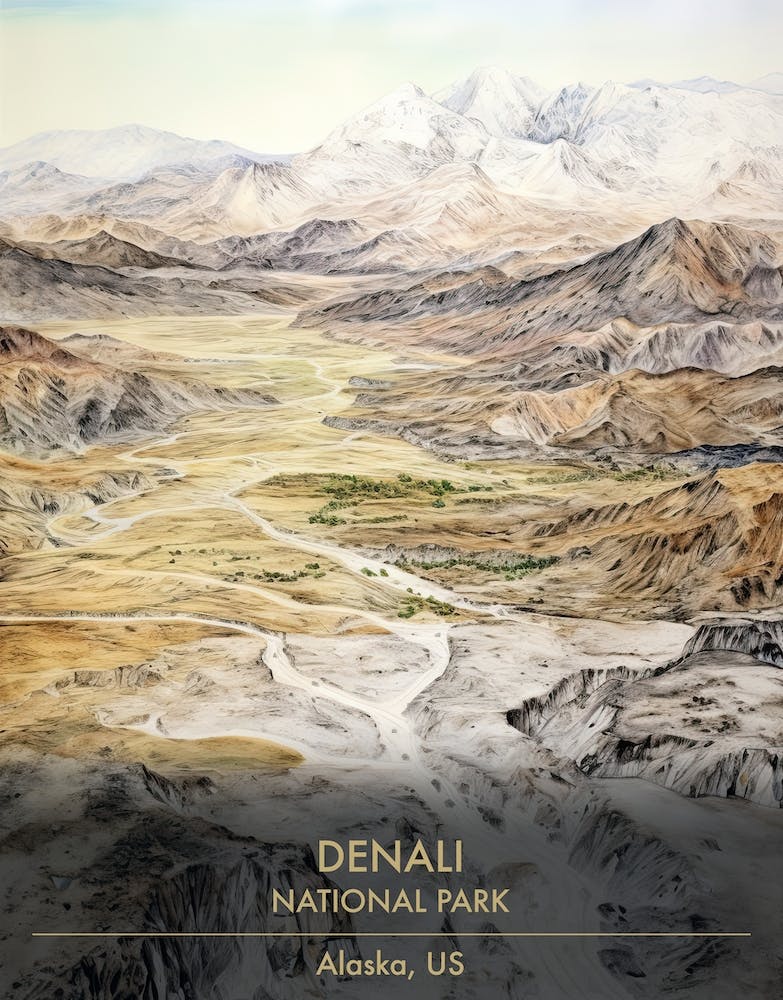 Denali National Park Watercolour 2