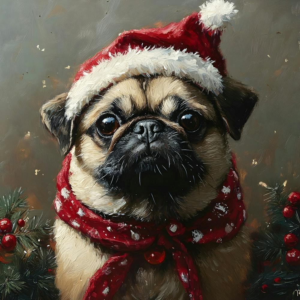 Christmas Pug 4
