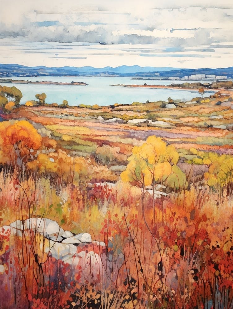 Autumn National Park Painting Arcipelago Di La Maddalena National Park 3