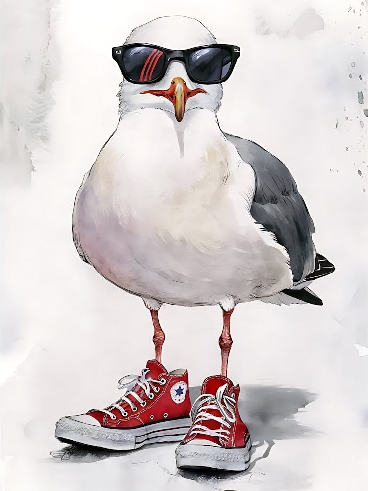 Seagull With Sunglasses