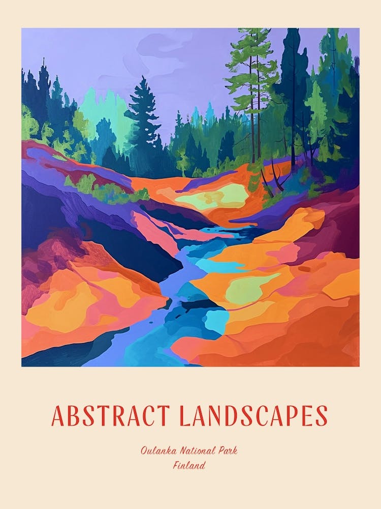 Colourful Abstract Oulanka National Park Finland 3 Poster