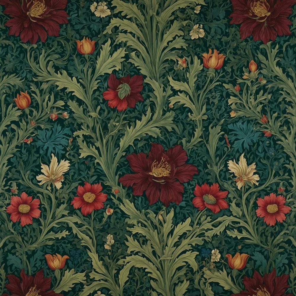 Symmetrical Floral Pattern