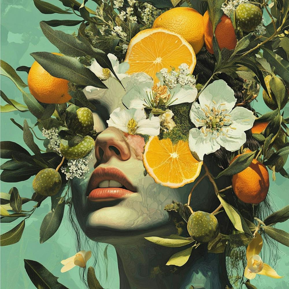 Woman With Oranges On Her Head