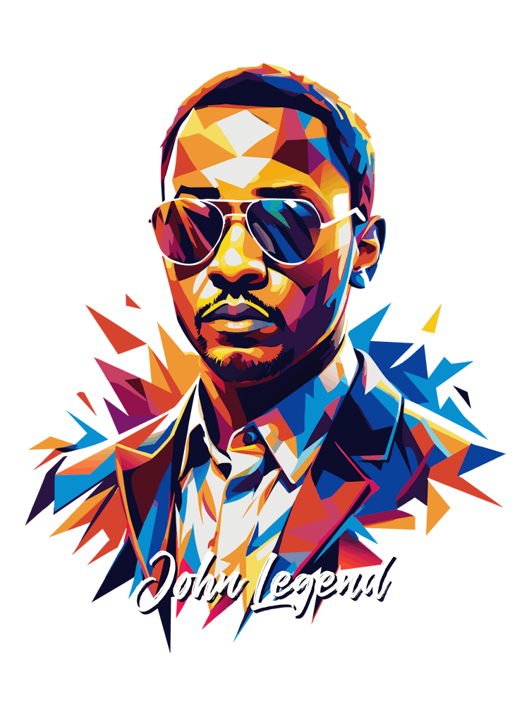 John Legend 01 Portrait Music Icon Style WPAP Pop Art