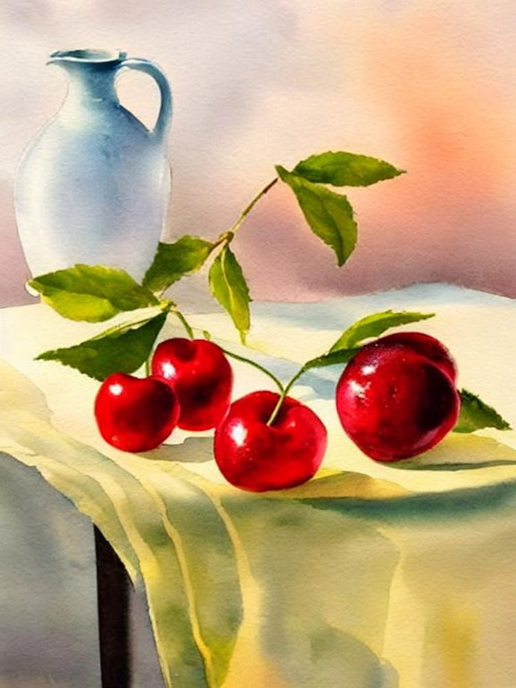 Cherry Italian Watercolour fruit