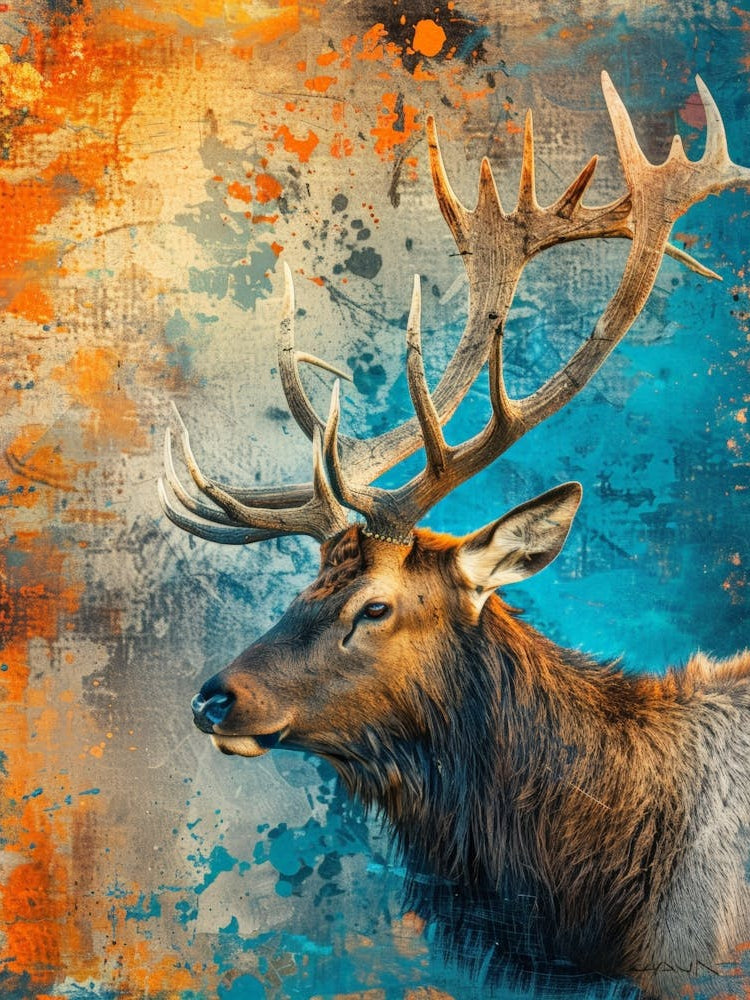 Elk Canvas Art 1