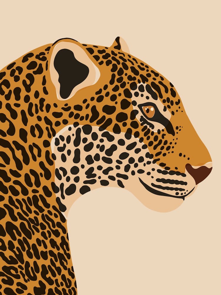 Jungle Safari Leopard on Cream