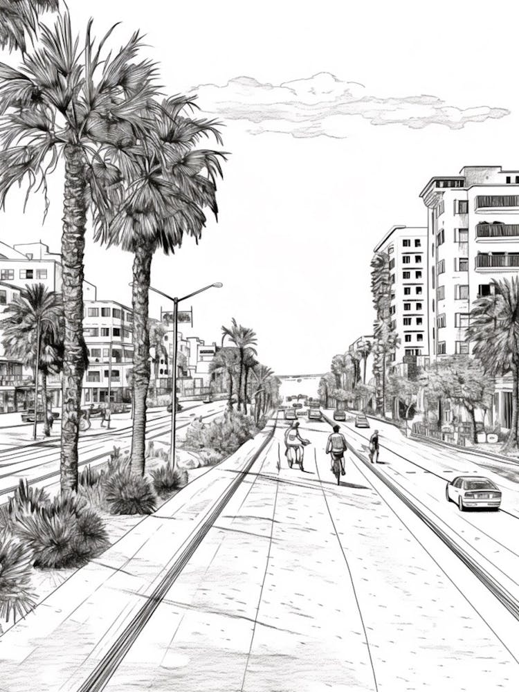 View Of Rio De Janeiro, Brazil Line Art Black And White 1