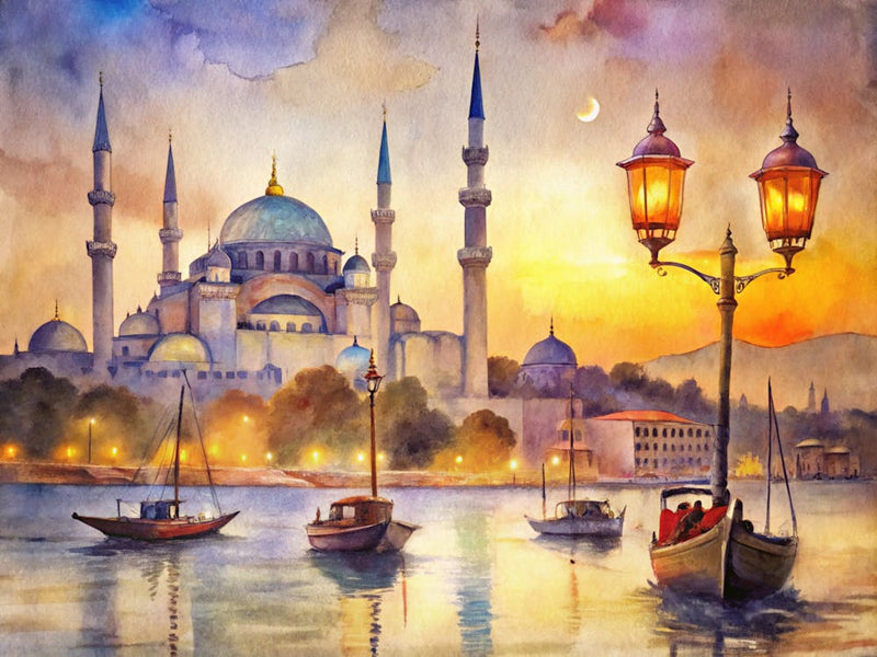 Blue Mosque At Dusk 1