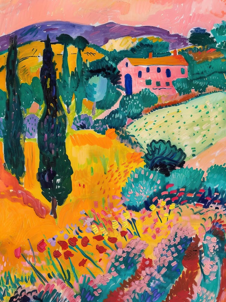 Campagne Française Abstraite Colorée
