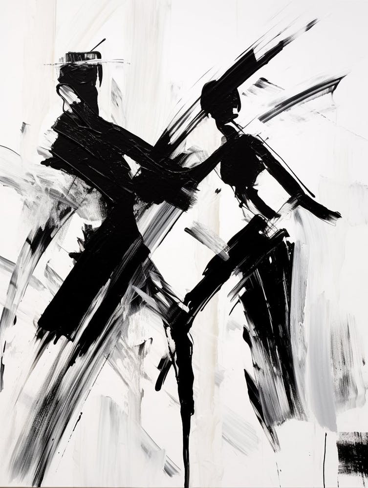 Dance Abstract Black And White 4