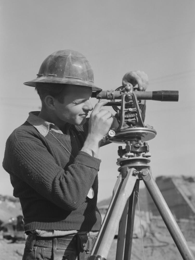 Untitled Photo, Possibly Related To Surveying Crew Working At Shasta Dam, Shasta County, California By Russell 1