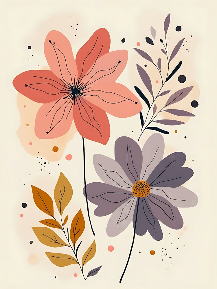 Elegant Flower Illustrations | Soft & Chic Botanical Wall Prints