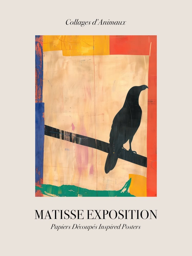 Hawk 2 Matisse Inspired Exposition Animals Poster