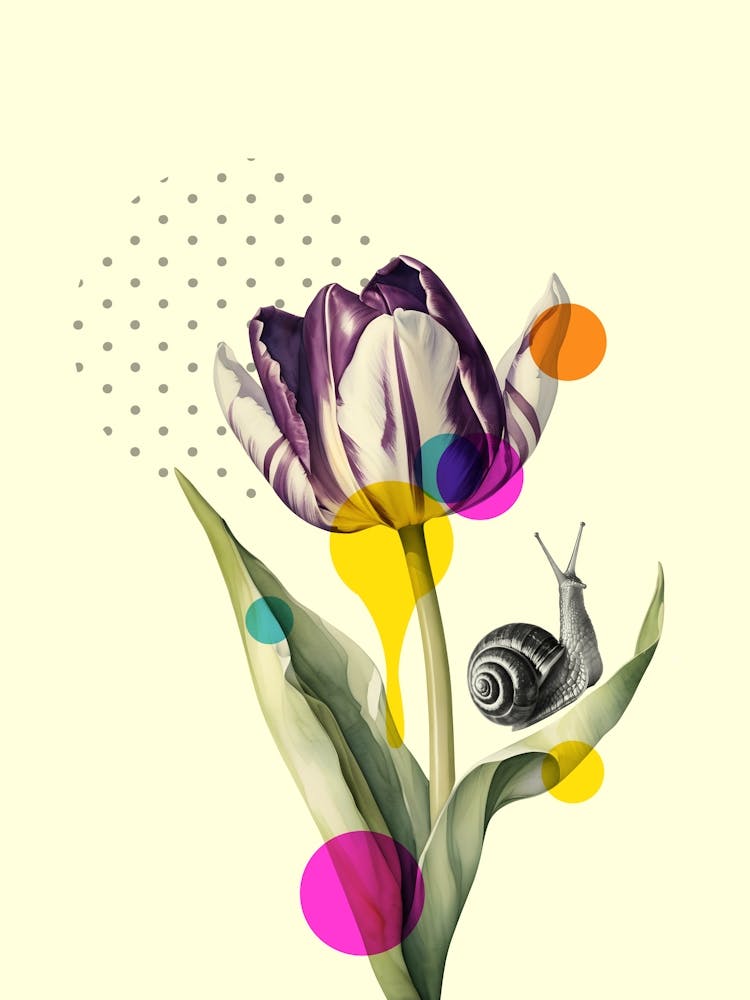 Tulip With Snail