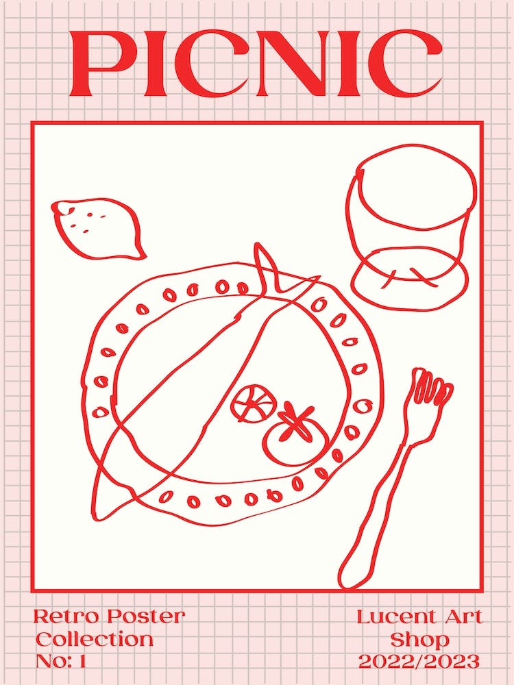 Vintage Picnic Red