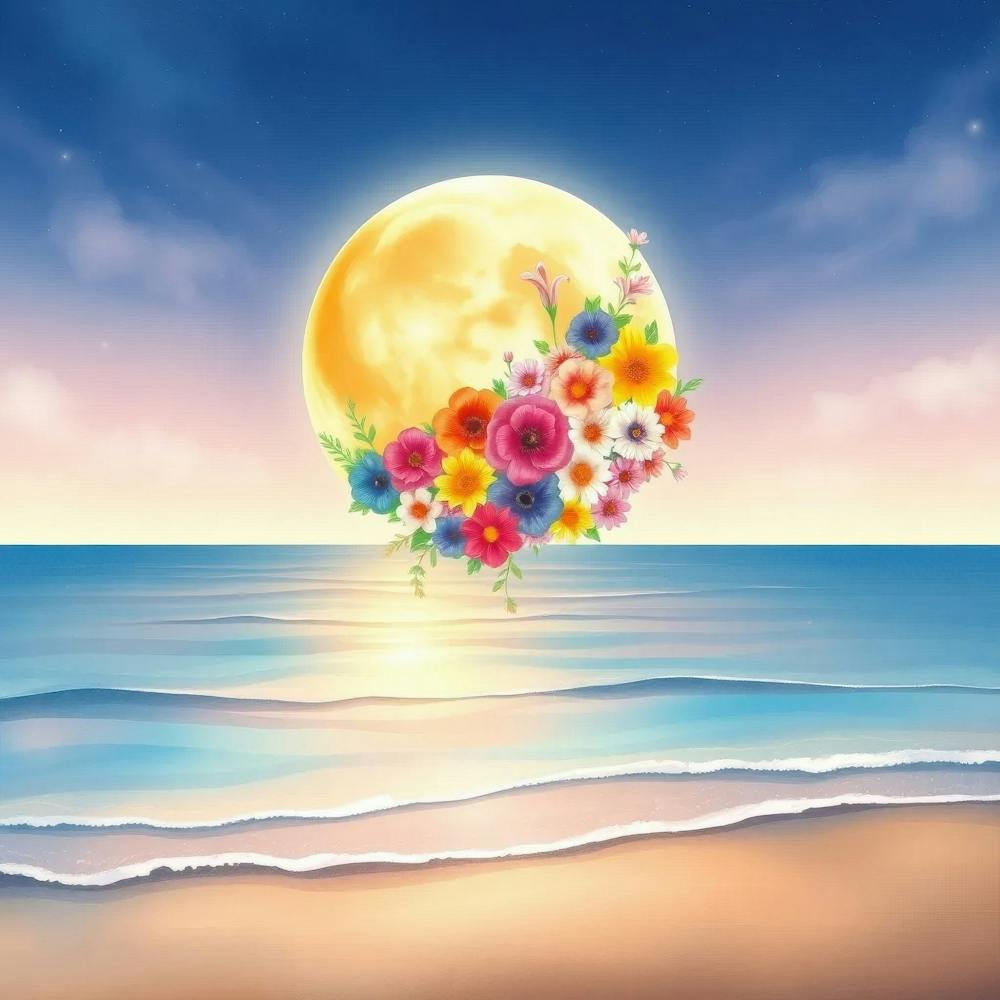 Vollmond am Strand