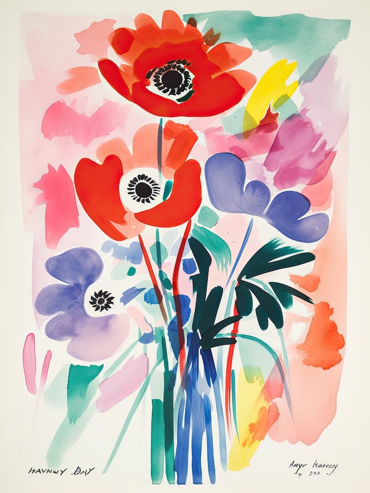 Anemonenblüten-Illustration 2