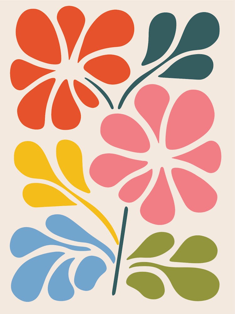 Flowers On A White Background 1