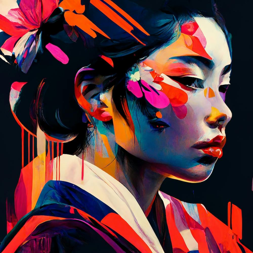 Abstract Geisha Fine Art Style Portrait 6