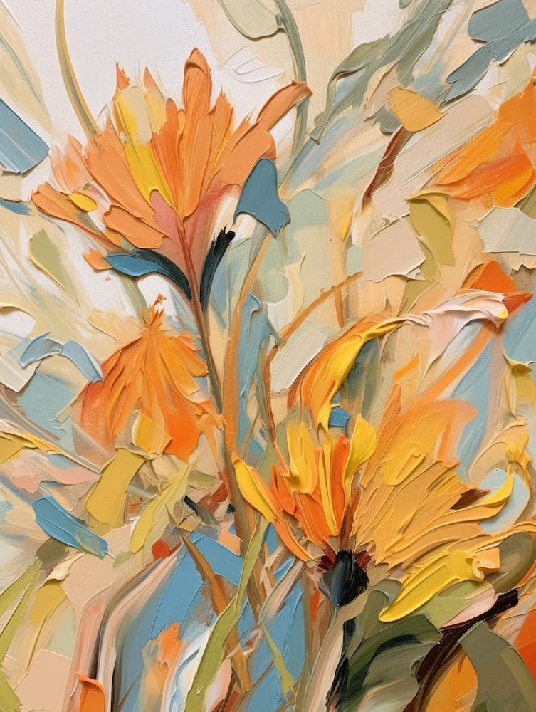 Fall Flower Painting Calendula 1