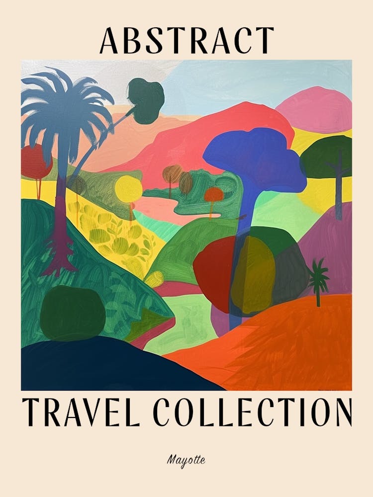 Abstract Travel Collection Poster Mayotte 3