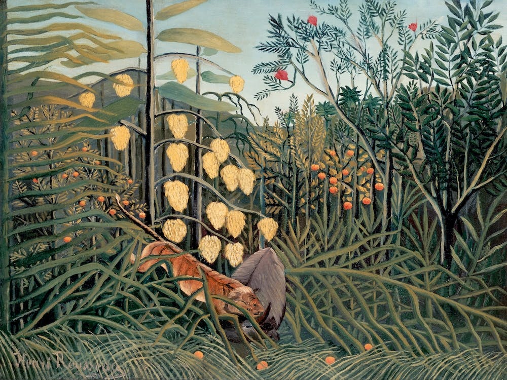 In A Tropical Forest, Henri Rousseau