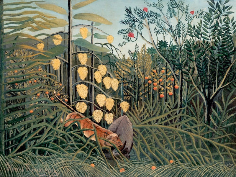 In A Tropical Forest, Henri Rousseau