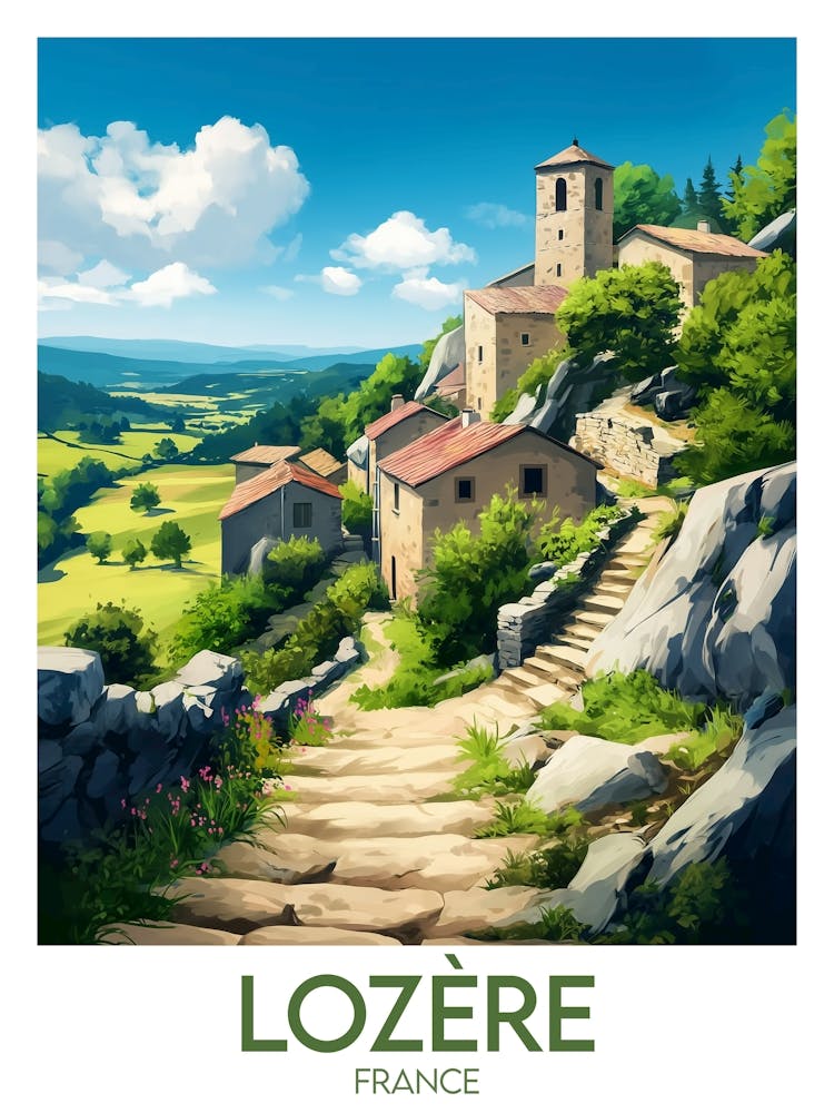 Affiche de voyage Lozère