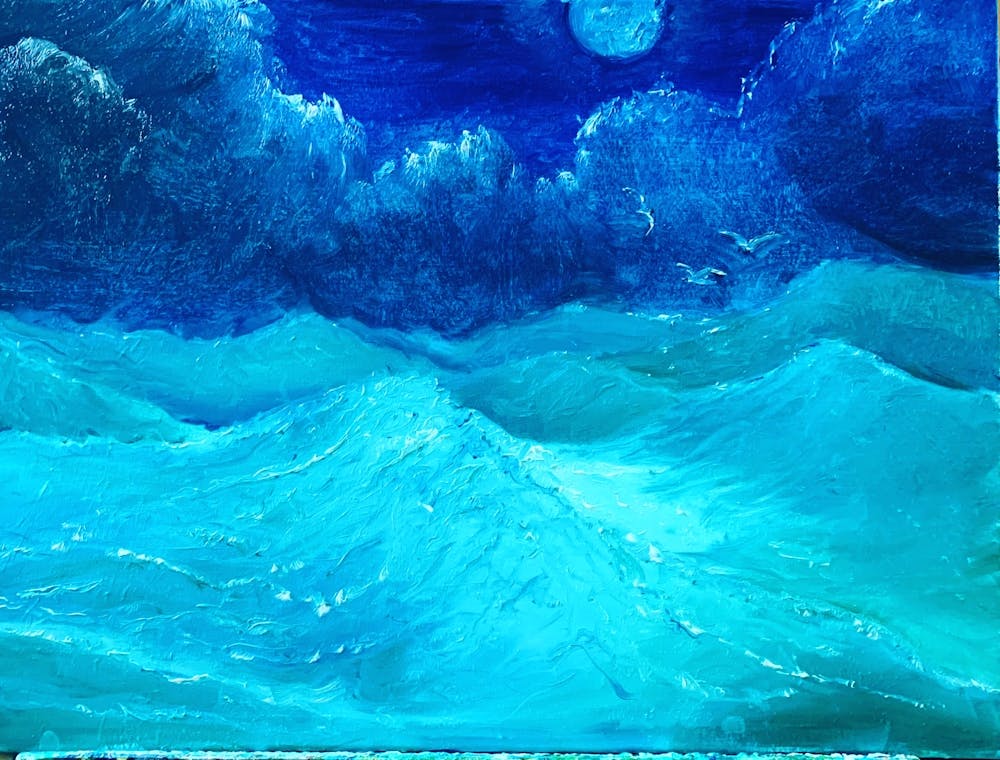 Moonlight Over The Ocean