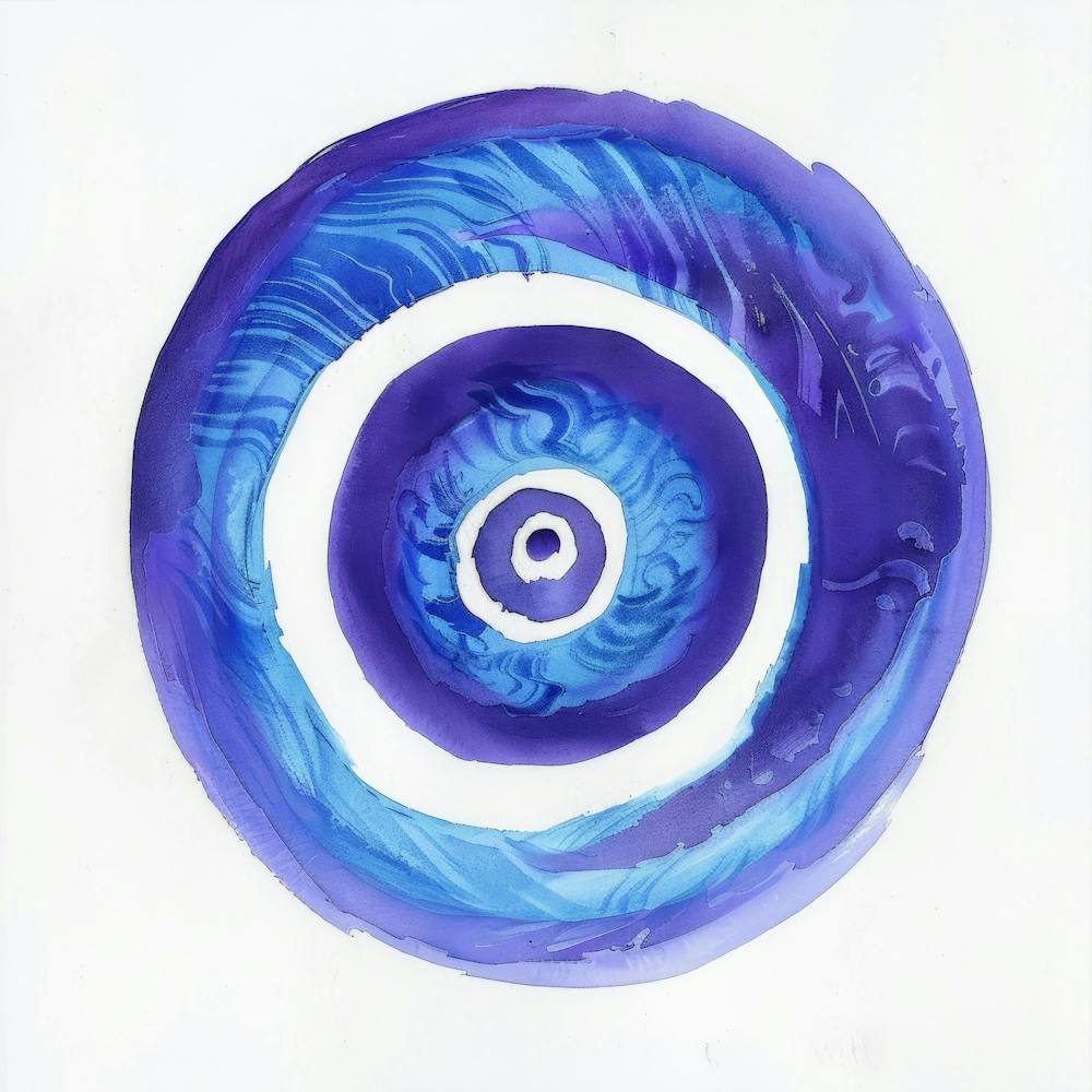 Blue And White Swirl
