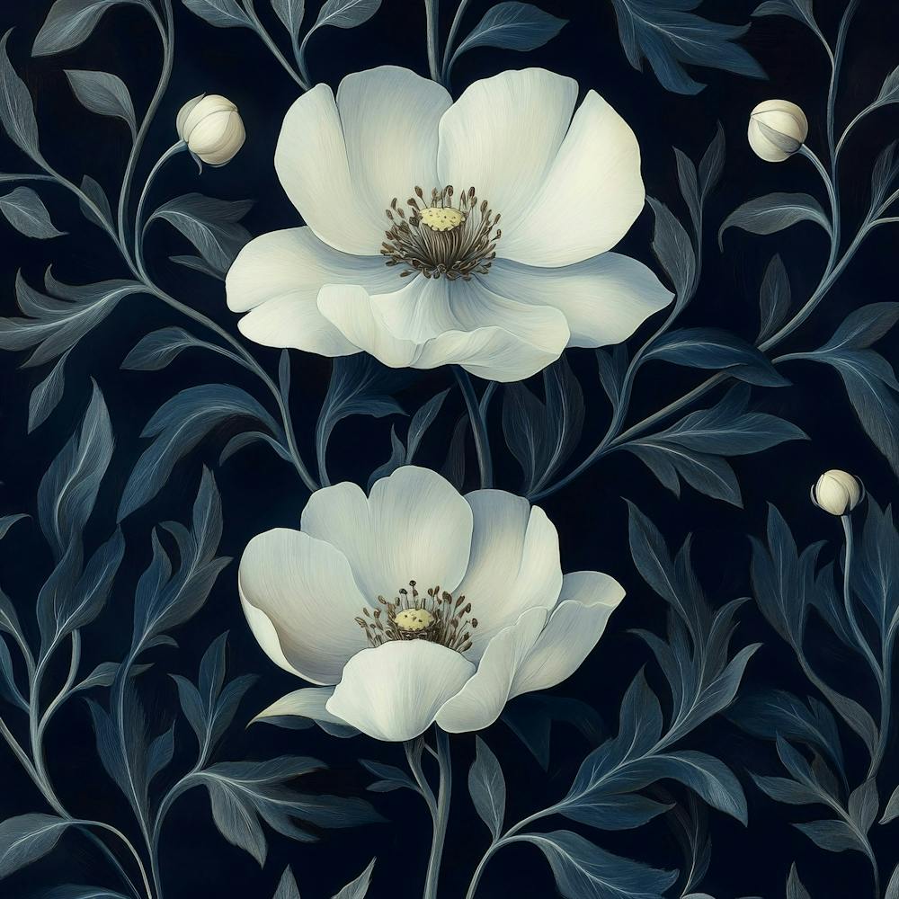 White Anemones Art