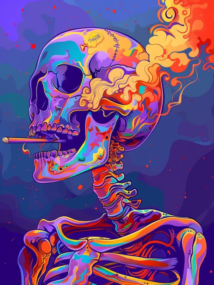 Psychedelic Skeleton 1