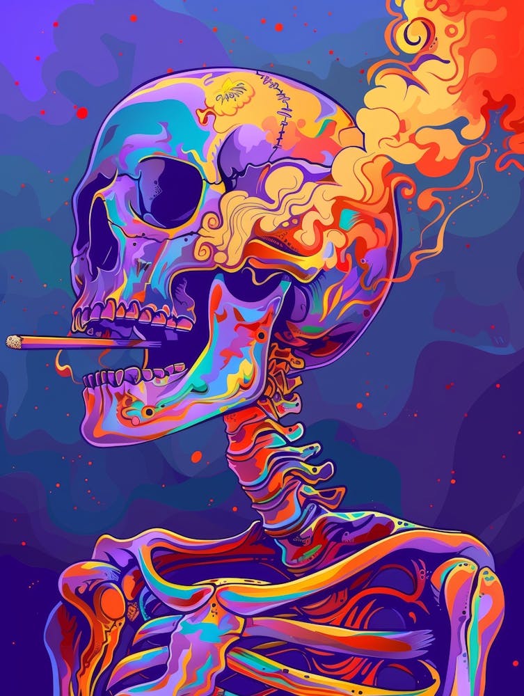 Psychedelic Skeleton 1