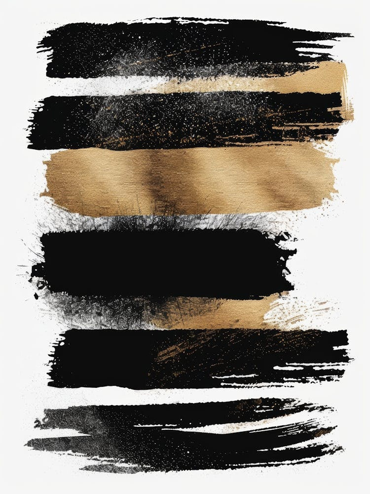 Black And Gold Brush Strokes 13