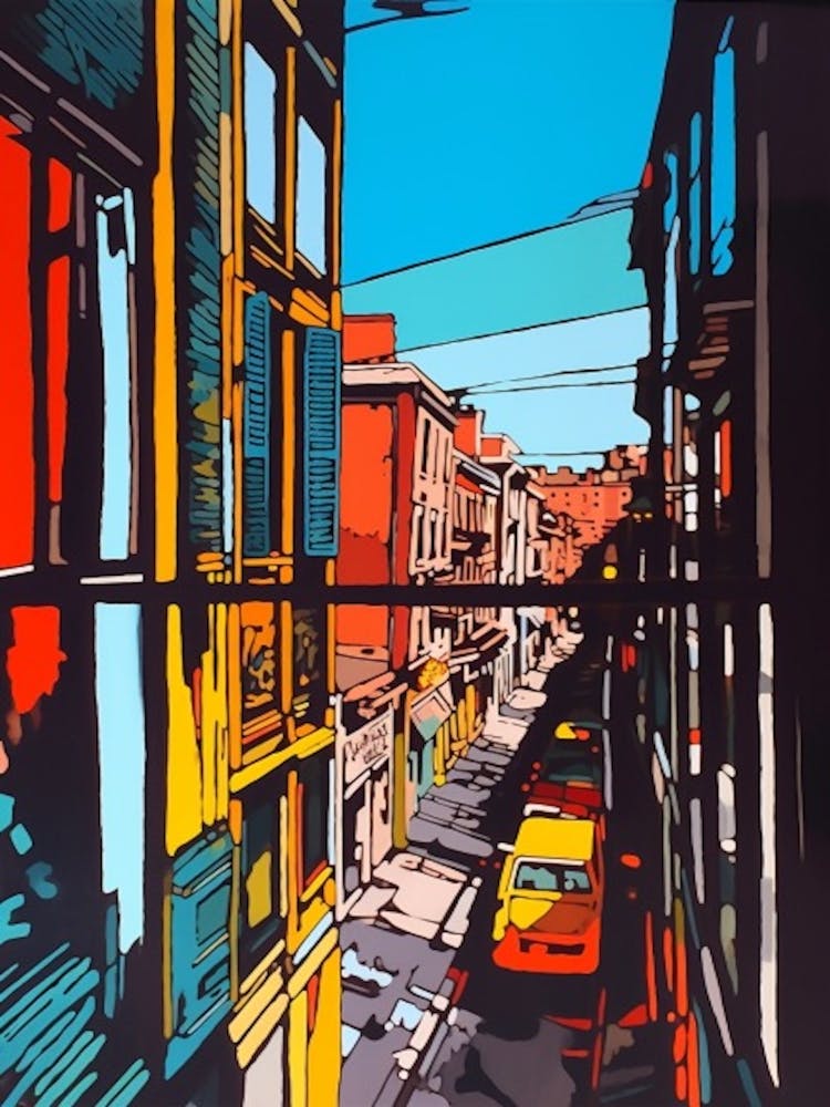 A Window View Of Buenos Aires In The Style Of Pop Art 2