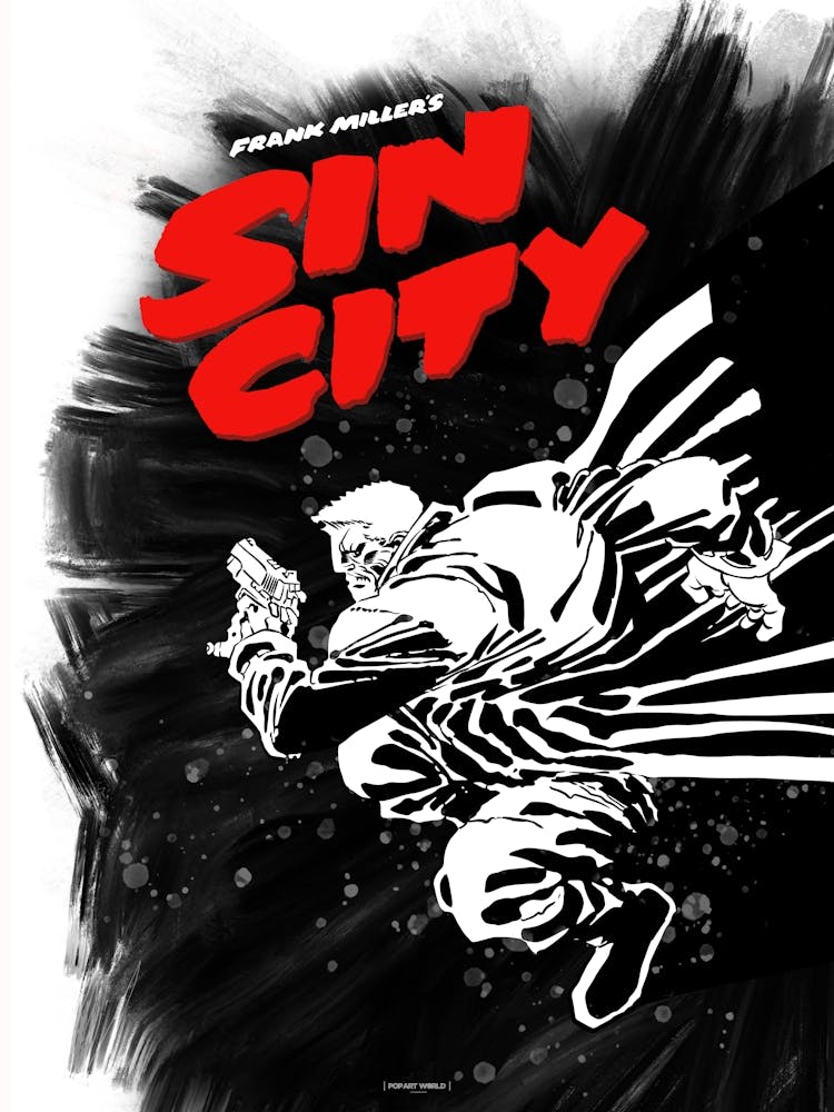 Jump Sin City | Digitale Comic-Kunst | Pop Art World 2025