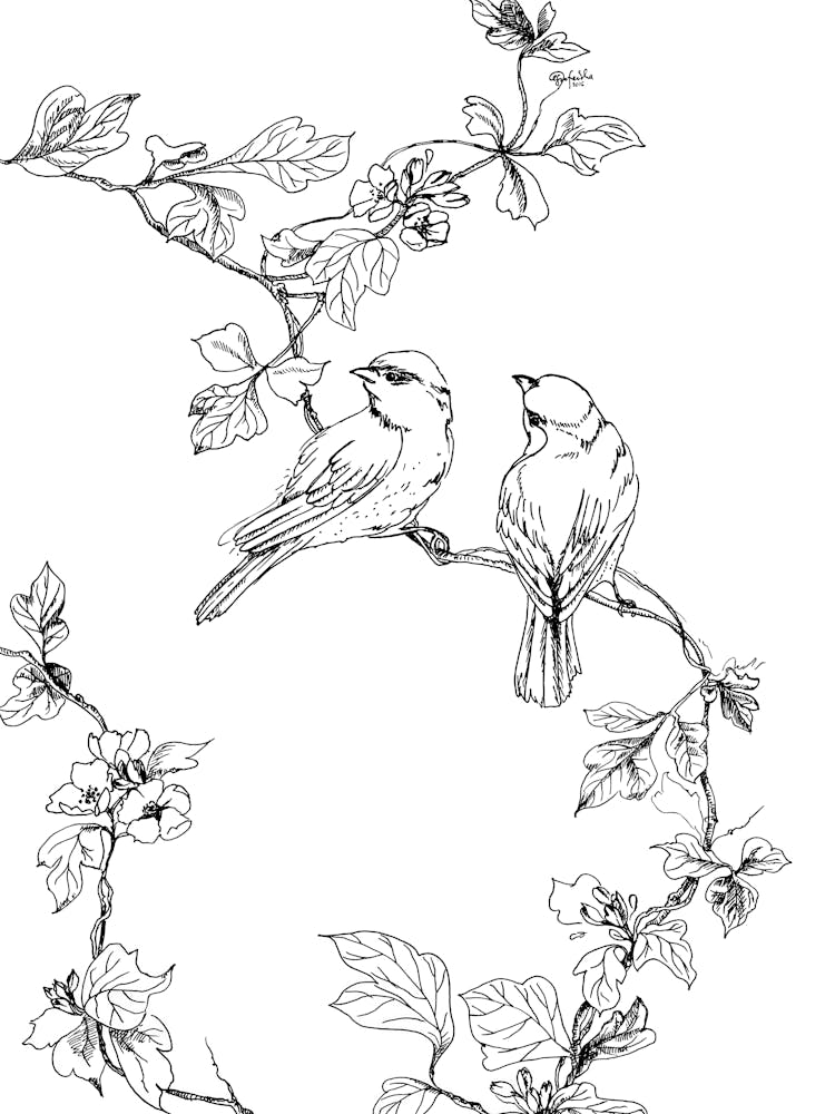 Ink Birds No 144 by Aga Szafranska