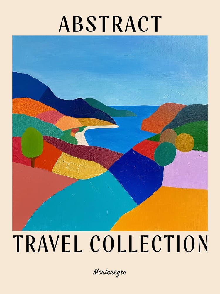 Abstract Travel Collection Poster Montenegro 2