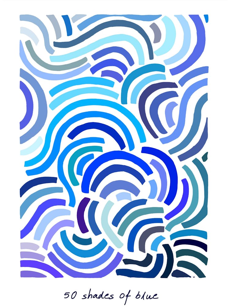 50 nuances de bleu, 50 shades of blue