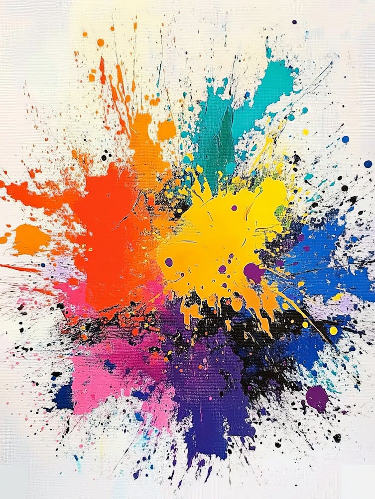 Colorful Splash Canvas Print