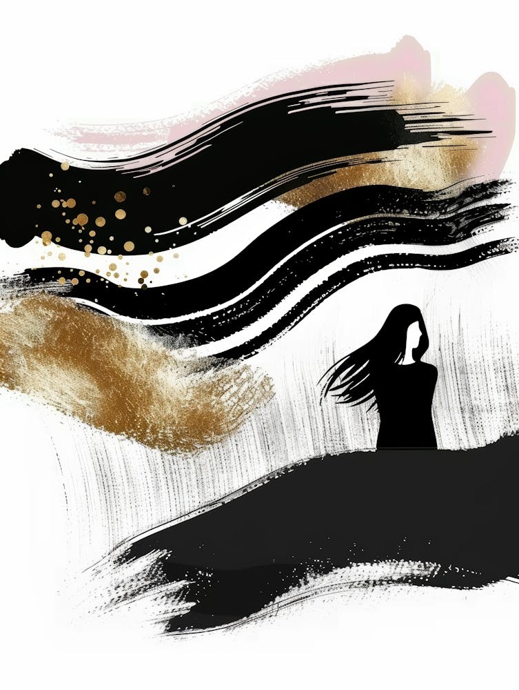 Woman In Black And Gold 5