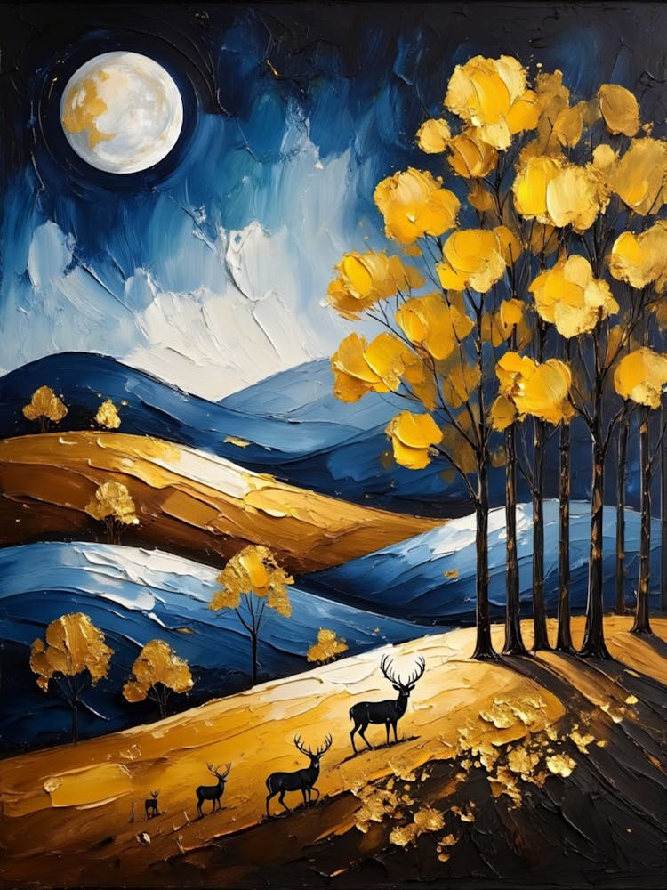 Deer In The Moonlight