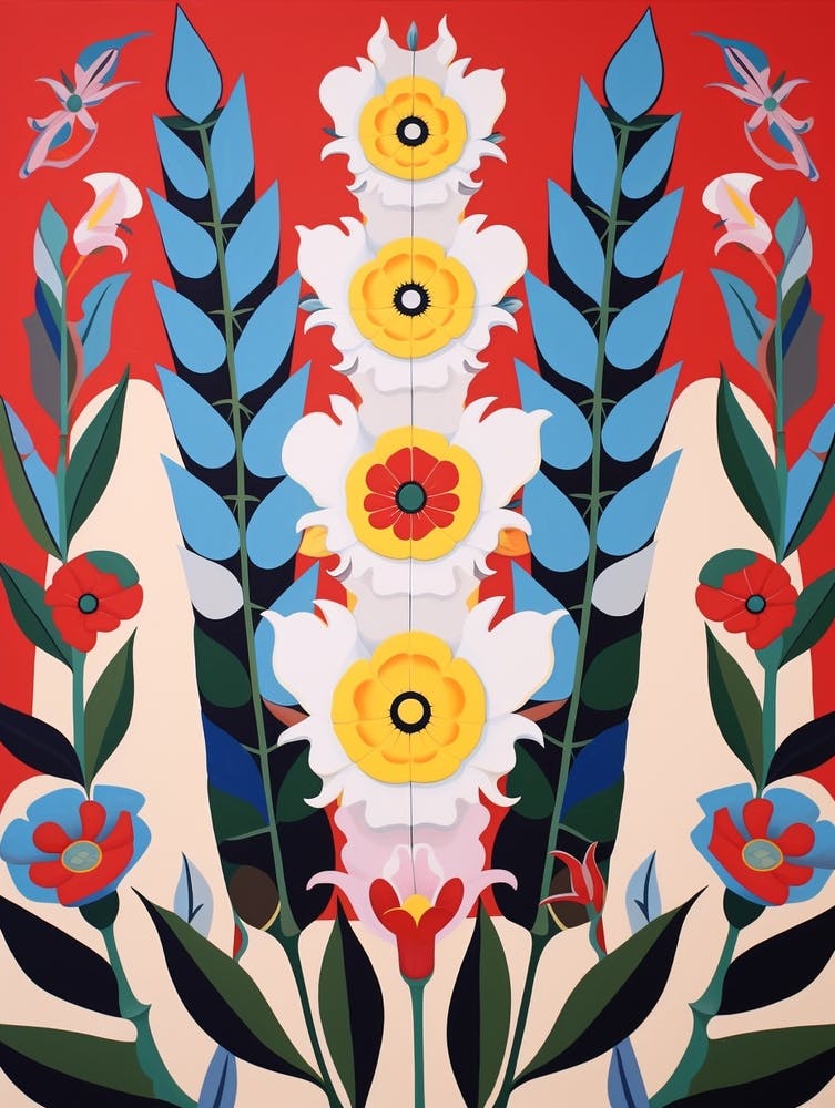 Flower Motif Painting Snapdragon 3