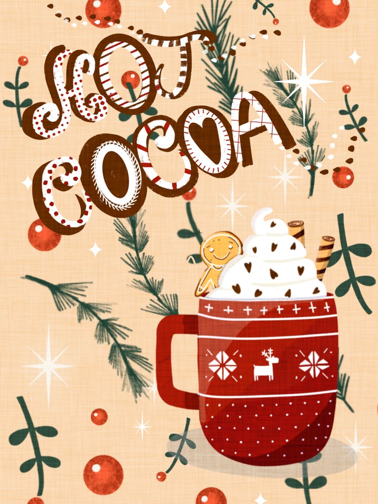 Christmas Hot Cocoa Beige