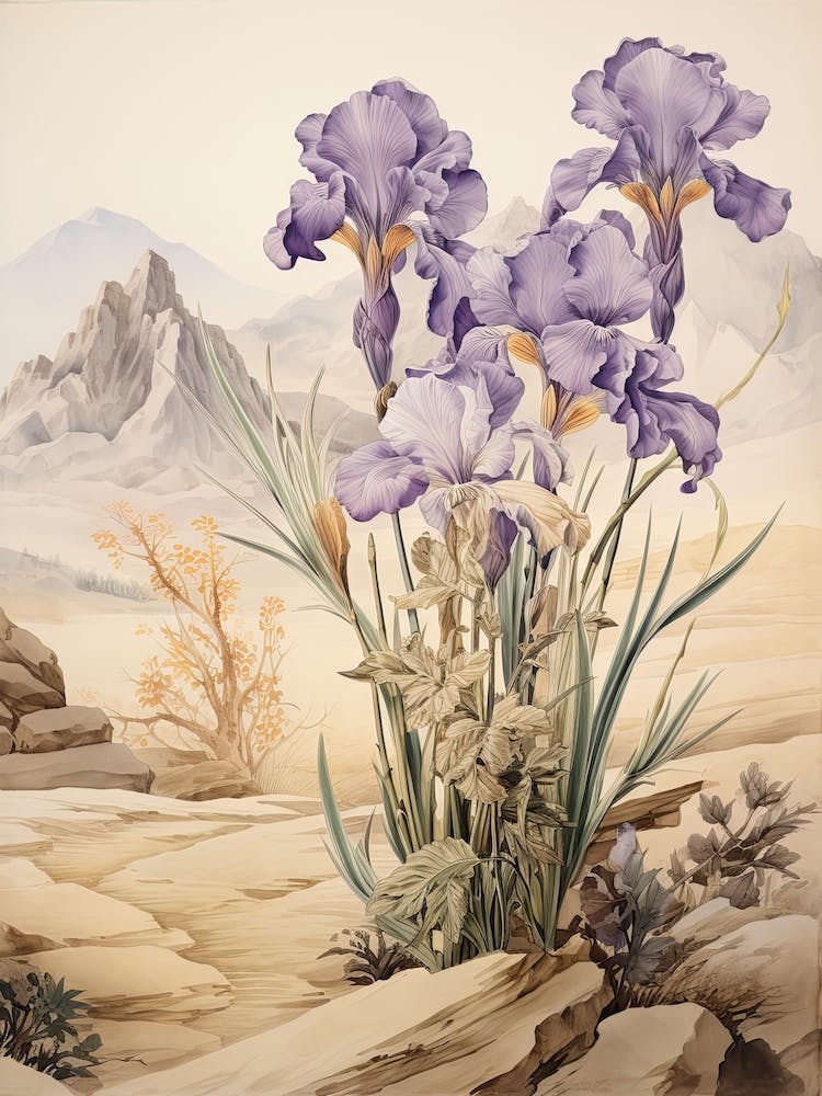 Japanese Iris Victorian Style 2