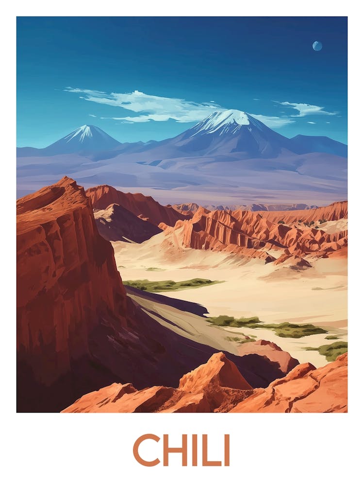 Affiche de voyage Chili