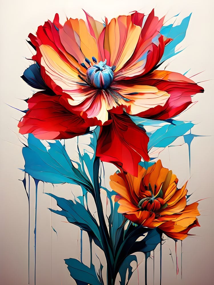 Abstract Flower Painting 14