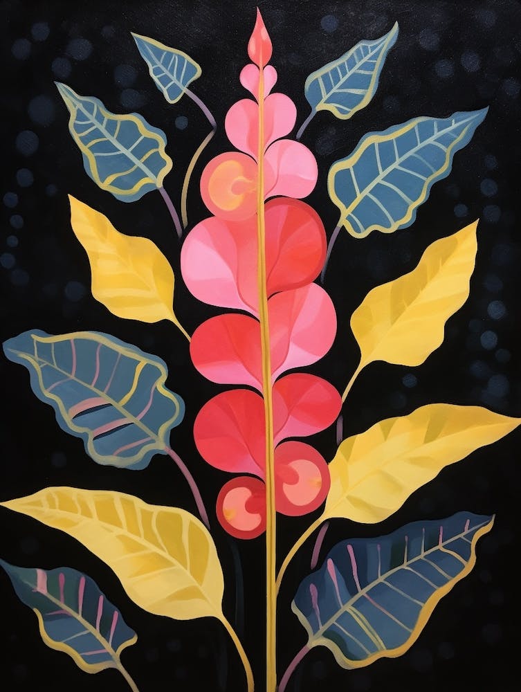 Snapdragon 3 Hilma Af Klint Inspired Flower Illustration