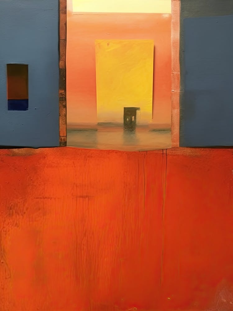Orange And Red Abstract Painting 9